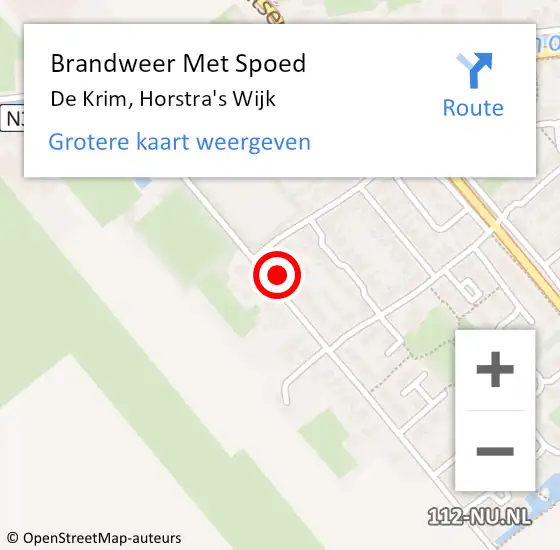 Locatie op kaart van de 112 melding: Brandweer Met Spoed Naar De Krim, Horstra's Wijk op 31 december 2013 18:56