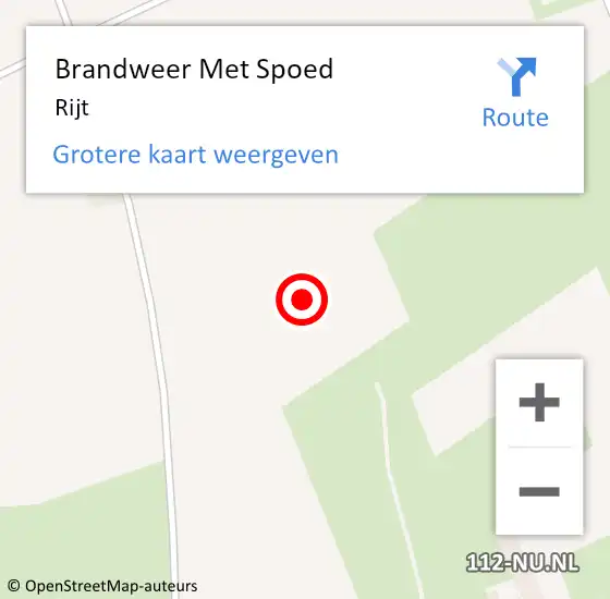 Locatie op kaart van de 112 melding: Brandweer Met Spoed Naar Rijt op 31 oktober 2016 16:22