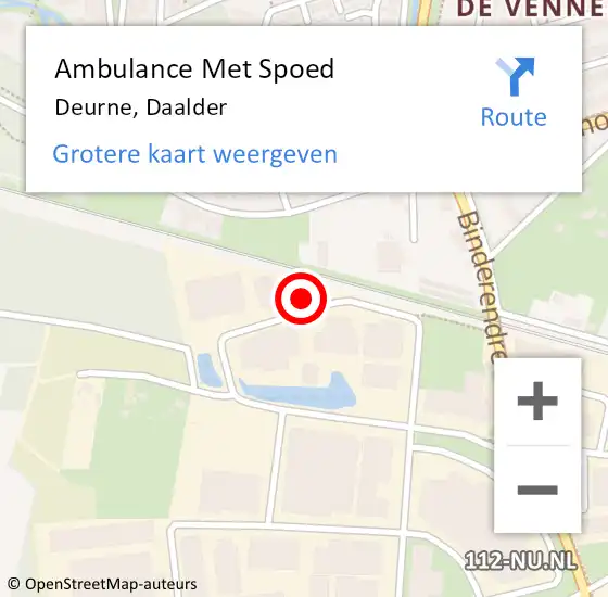 Locatie op kaart van de 112 melding: Ambulance Met Spoed Naar Deurne, Daalder op 31 oktober 2016 16:56