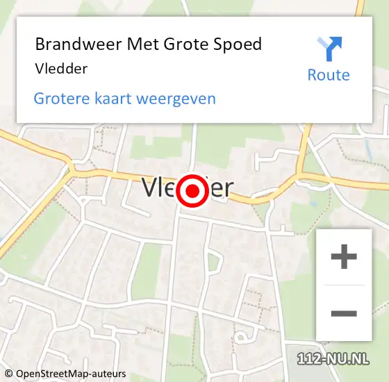 Locatie op kaart van de 112 melding: Brandweer Met Grote Spoed Naar Vledder op 31 oktober 2016 17:37