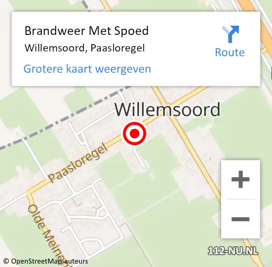 Locatie op kaart van de 112 melding: Brandweer Met Spoed Naar Willemsoord, Paasloregel op 31 december 2013 19:22