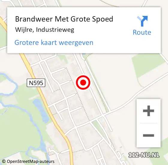 Locatie op kaart van de 112 melding: Brandweer Met Grote Spoed Naar Wijlre, Industrieweg op 31 oktober 2016 19:28