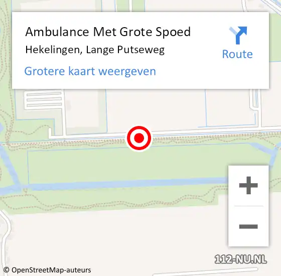 Locatie op kaart van de 112 melding: Ambulance Met Grote Spoed Naar Hekelingen, Lange Putseweg op 31 oktober 2016 20:22