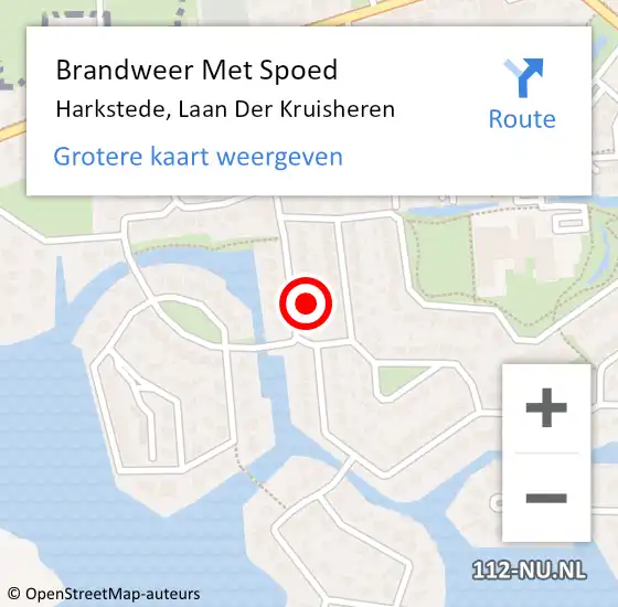 Locatie op kaart van de 112 melding: Brandweer Met Spoed Naar Harkstede, Laan Der Kruisheren op 31 december 2013 19:33