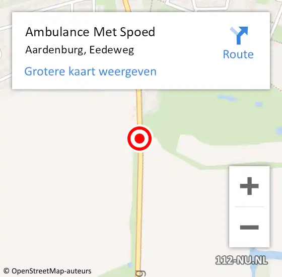 Locatie op kaart van de 112 melding: Ambulance Met Spoed Naar Aardenburg, Eedeweg op 1 november 2016 08:04