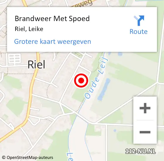 Locatie op kaart van de 112 melding: Brandweer Met Spoed Naar Riel, Leike op 31 december 2013 20:23