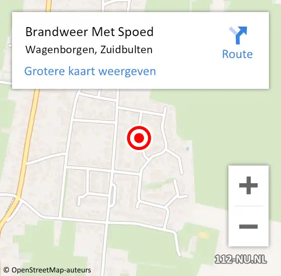 Locatie op kaart van de 112 melding: Brandweer Met Spoed Naar Wagenborgen, Zuidbulten op 31 december 2013 20:23