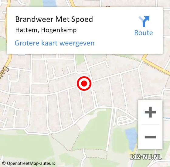 Locatie op kaart van de 112 melding: Brandweer Met Spoed Naar Hattem, Hogenkamp op 1 november 2016 17:19