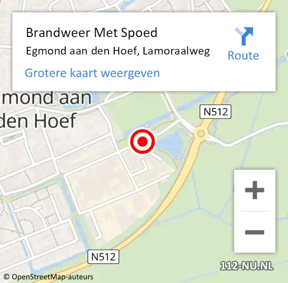 Locatie op kaart van de 112 melding: Brandweer Met Spoed Naar Egmond aan den Hoef, Lamoraalweg op 31 december 2013 20:38