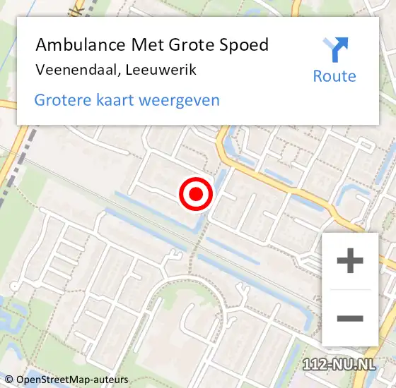 Locatie op kaart van de 112 melding: Ambulance Met Grote Spoed Naar Veenendaal, Leeuwerik op 2 november 2016 00:15