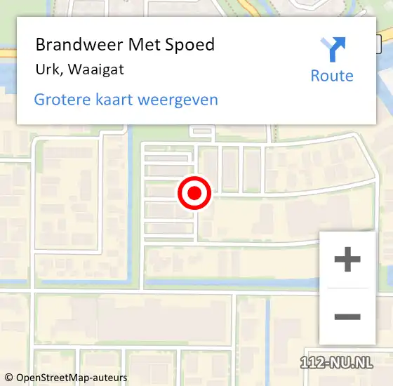 Locatie op kaart van de 112 melding: Brandweer Met Spoed Naar Urk, Waaigat op 31 december 2013 20:52