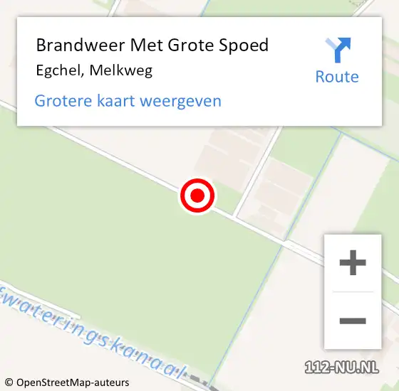 Locatie op kaart van de 112 melding: Brandweer Met Grote Spoed Naar Egchel, Melkweg op 2 november 2016 13:00