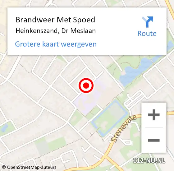 Locatie op kaart van de 112 melding: Brandweer Met Spoed Naar Heinkenszand, Dr Meslaan op 31 december 2013 21:09