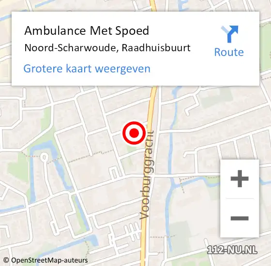 Locatie op kaart van de 112 melding: Ambulance Met Spoed Naar Noord-Scharwoude, Raadhuisbuurt op 2 november 2016 14:13