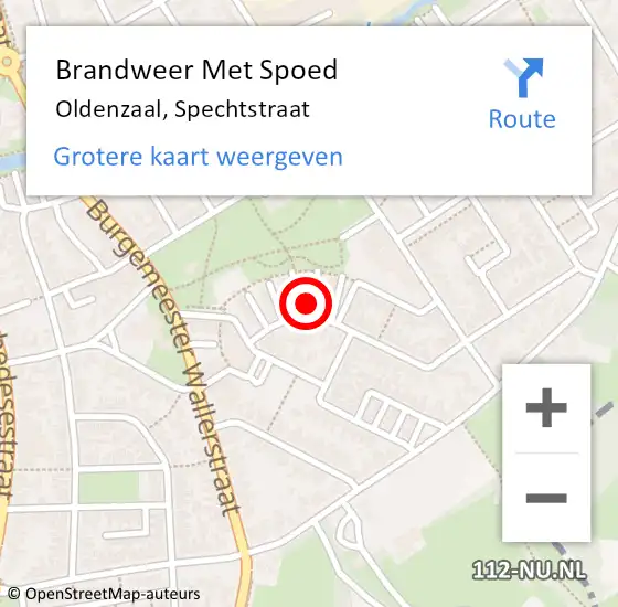 Locatie op kaart van de 112 melding: Brandweer Met Spoed Naar Oldenzaal, Spechtstraat op 31 december 2013 21:11