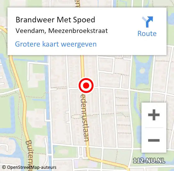 Locatie op kaart van de 112 melding: Brandweer Met Spoed Naar Veendam, Meezenbroekstraat op 31 december 2013 21:12