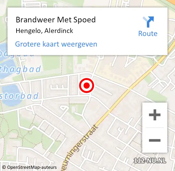 Locatie op kaart van de 112 melding: Brandweer Met Spoed Naar Hengelo, Alerdinck op 31 december 2013 21:26