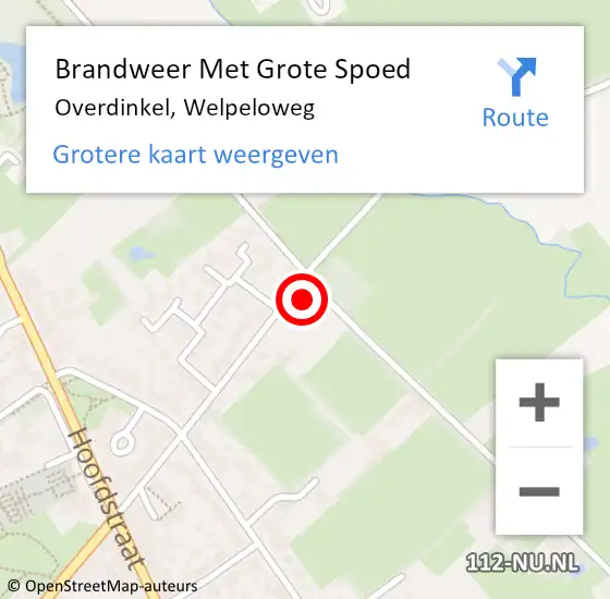 Locatie op kaart van de 112 melding: Brandweer Met Grote Spoed Naar Overdinkel, Welpeloweg op 31 december 2013 21:52