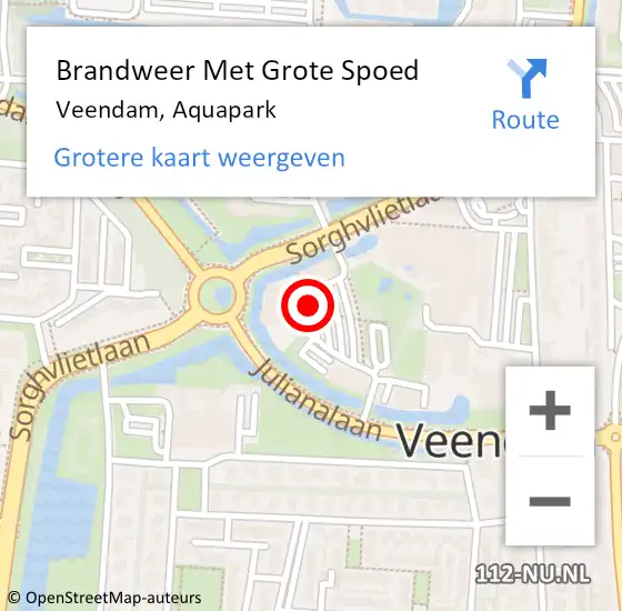 Locatie op kaart van de 112 melding: Brandweer Met Grote Spoed Naar Veendam, Aquapark op 3 november 2016 14:31