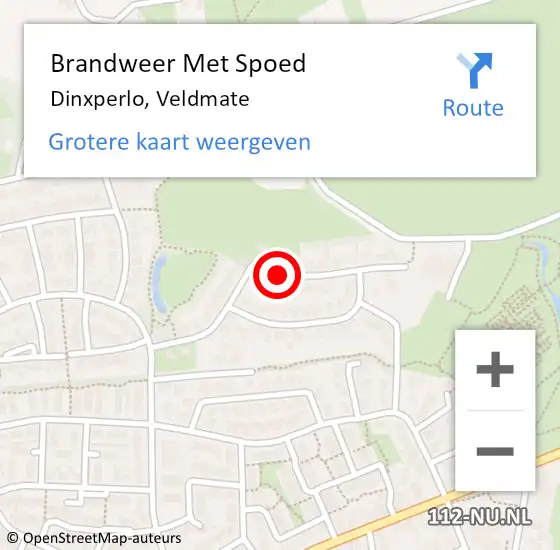 Locatie op kaart van de 112 melding: Brandweer Met Spoed Naar Dinxperlo, Veldmate op 3 november 2016 17:11