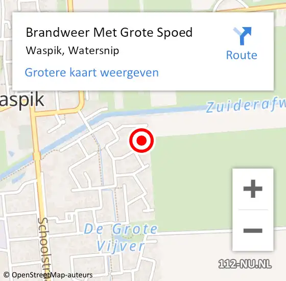 Locatie op kaart van de 112 melding: Brandweer Met Grote Spoed Naar Waspik, Watersnip op 3 november 2016 21:48