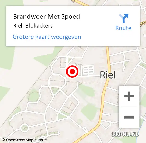 Locatie op kaart van de 112 melding: Brandweer Met Spoed Naar Riel, Blokakkers op 31 december 2013 23:24