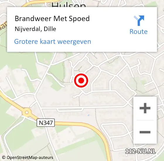 Locatie op kaart van de 112 melding: Brandweer Met Spoed Naar Nijverdal, Dille op 1 januari 2014 00:09