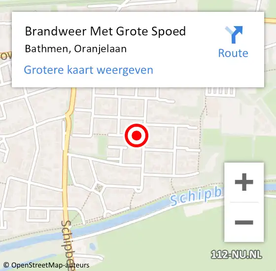 Locatie op kaart van de 112 melding: Brandweer Met Grote Spoed Naar Bathmen, Oranjelaan op 5 november 2016 21:11