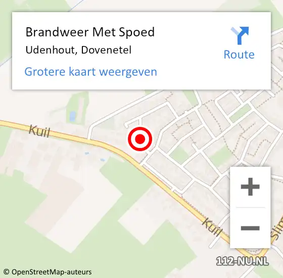 Locatie op kaart van de 112 melding: Brandweer Met Spoed Naar Udenhout, Dovenetel op 1 januari 2014 00:23