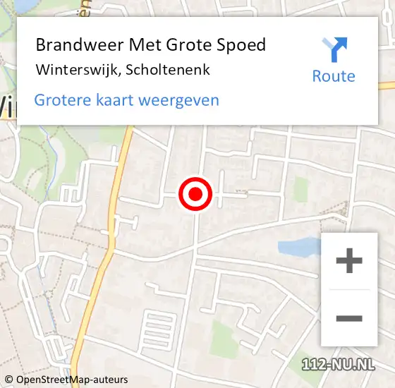 Locatie op kaart van de 112 melding: Brandweer Met Grote Spoed Naar Winterswijk, Scholtenenk op 1 januari 2014 00:31