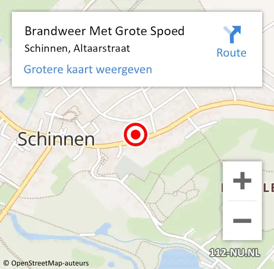 Locatie op kaart van de 112 melding: Brandweer Met Grote Spoed Naar Schinnen, Altaarstraat op 7 november 2016 14:03