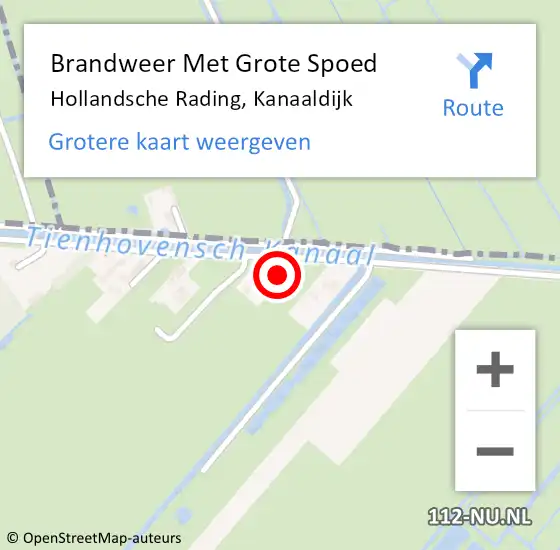 Locatie op kaart van de 112 melding: Brandweer Met Grote Spoed Naar Hollandsche Rading, Kanaaldijk op 1 januari 2014 01:22