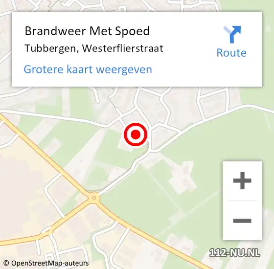 Locatie op kaart van de 112 melding: Brandweer Met Spoed Naar Tubbergen, Westerflierstraat op 1 januari 2014 01:42