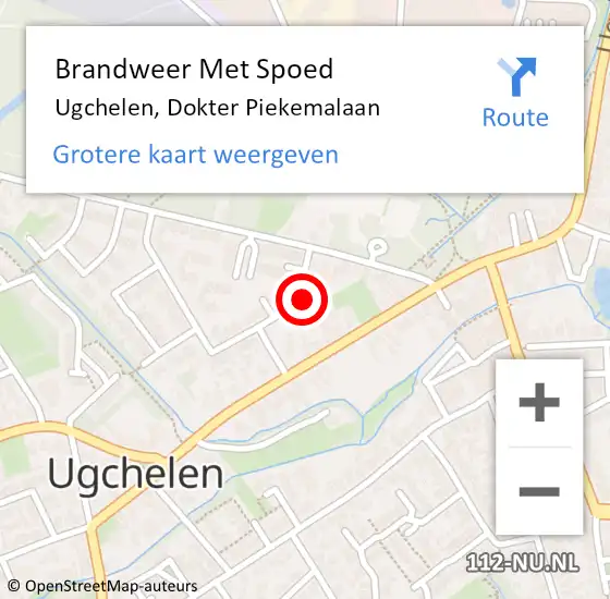 Locatie op kaart van de 112 melding: Brandweer Met Spoed Naar Ugchelen, Dokter Piekemalaan op 9 november 2016 10:43