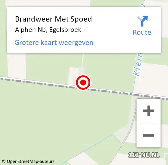 Locatie op kaart van de 112 melding: Brandweer Met Spoed Naar Alphen Nb, Egelsbroek op 9 november 2016 21:35