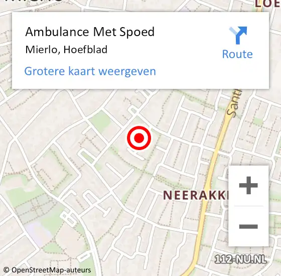 Locatie op kaart van de 112 melding: Ambulance Met Spoed Naar Mierlo, Hoefblad op 11 november 2016 05:12