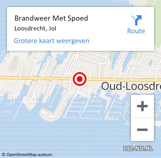 Locatie op kaart van de 112 melding: Brandweer Met Spoed Naar Loosdrecht, Jol op 12 november 2016 18:23