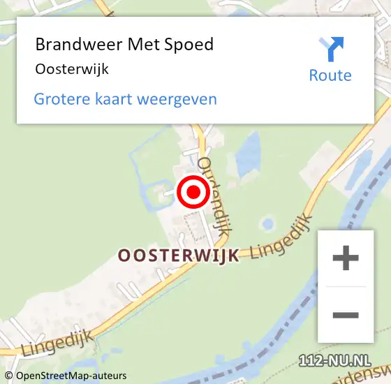 Locatie op kaart van de 112 melding: Brandweer Met Spoed Naar Oosterwijk op 1 januari 2014 08:08