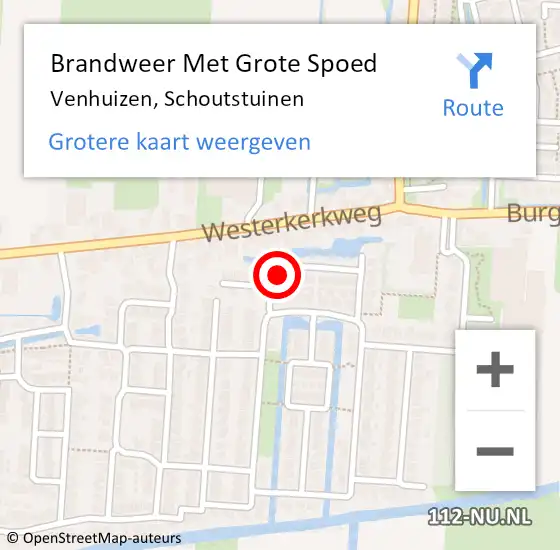 Locatie op kaart van de 112 melding: Brandweer Met Grote Spoed Naar Venhuizen, Schoutstuinen op 13 november 2016 11:40