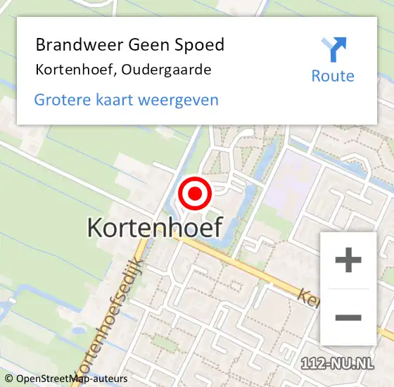 Locatie op kaart van de 112 melding: Brandweer Geen Spoed Naar Kortenhoef, Oudergaarde op 13 november 2016 23:10