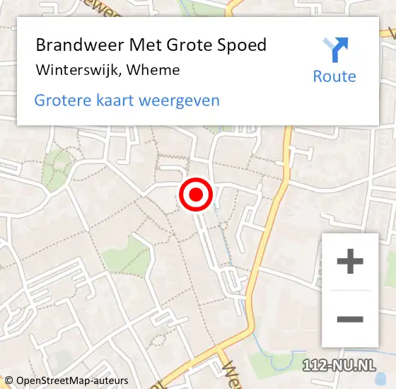 Locatie op kaart van de 112 melding: Brandweer Met Grote Spoed Naar Winterswijk, Wheme op 1 januari 2014 11:39