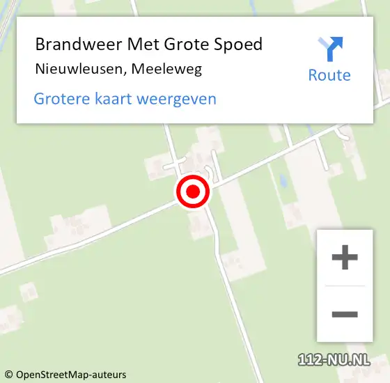 Locatie op kaart van de 112 melding: Brandweer Met Grote Spoed Naar Nieuwleusen, Meeleweg op 14 november 2016 20:42