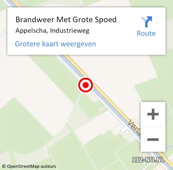 Locatie op kaart van de 112 melding: Brandweer Met Grote Spoed Naar Appelscha, Industrieweg op 1 januari 2014 12:20