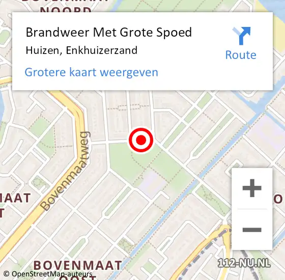 Locatie op kaart van de 112 melding: Brandweer Met Grote Spoed Naar Huizen, Enkhuizerzand op 15 november 2016 08:16