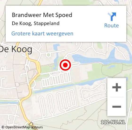 Locatie op kaart van de 112 melding: Brandweer Met Spoed Naar De Koog, Stappeland op 15 november 2016 17:06