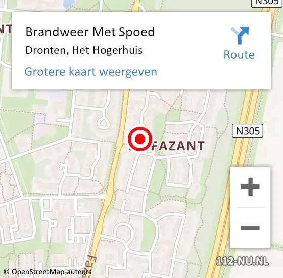 Locatie op kaart van de 112 melding: Brandweer Met Spoed Naar Dronten, Het Hogerhuis op 15 november 2016 17:09