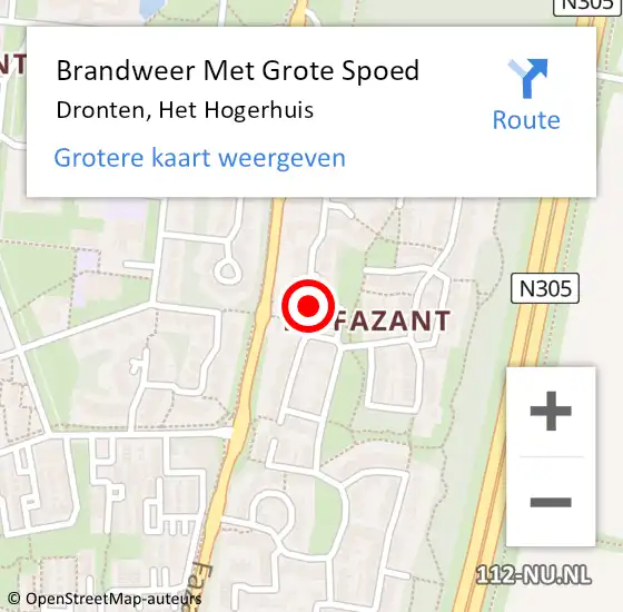 Locatie op kaart van de 112 melding: Brandweer Met Grote Spoed Naar Dronten, Het Hogerhuis op 15 november 2016 17:16