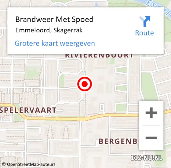 Locatie op kaart van de 112 melding: Brandweer Met Spoed Naar Emmeloord, Skagerrak op 1 januari 2014 14:11