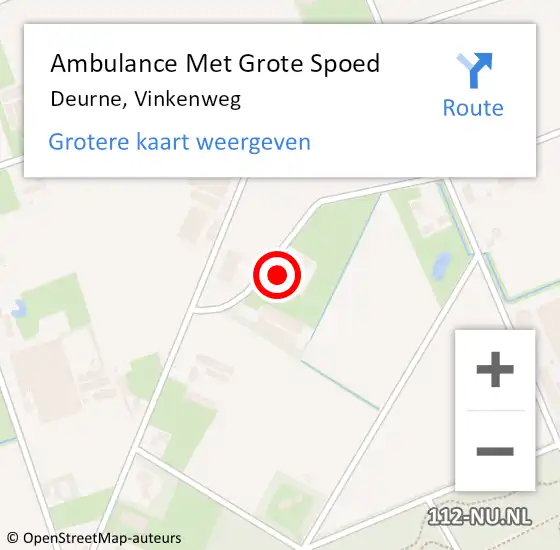 Locatie op kaart van de 112 melding: Ambulance Met Grote Spoed Naar Deurne, Vinkenweg op 15 november 2016 21:30