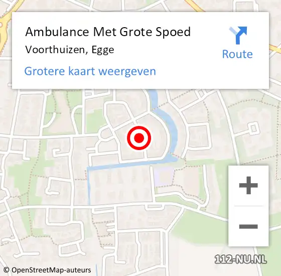 Locatie op kaart van de 112 melding: Ambulance Met Grote Spoed Naar Voorthuizen, Egge op 16 november 2016 07:06